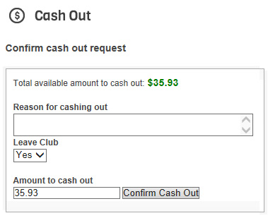 Member Cash Out