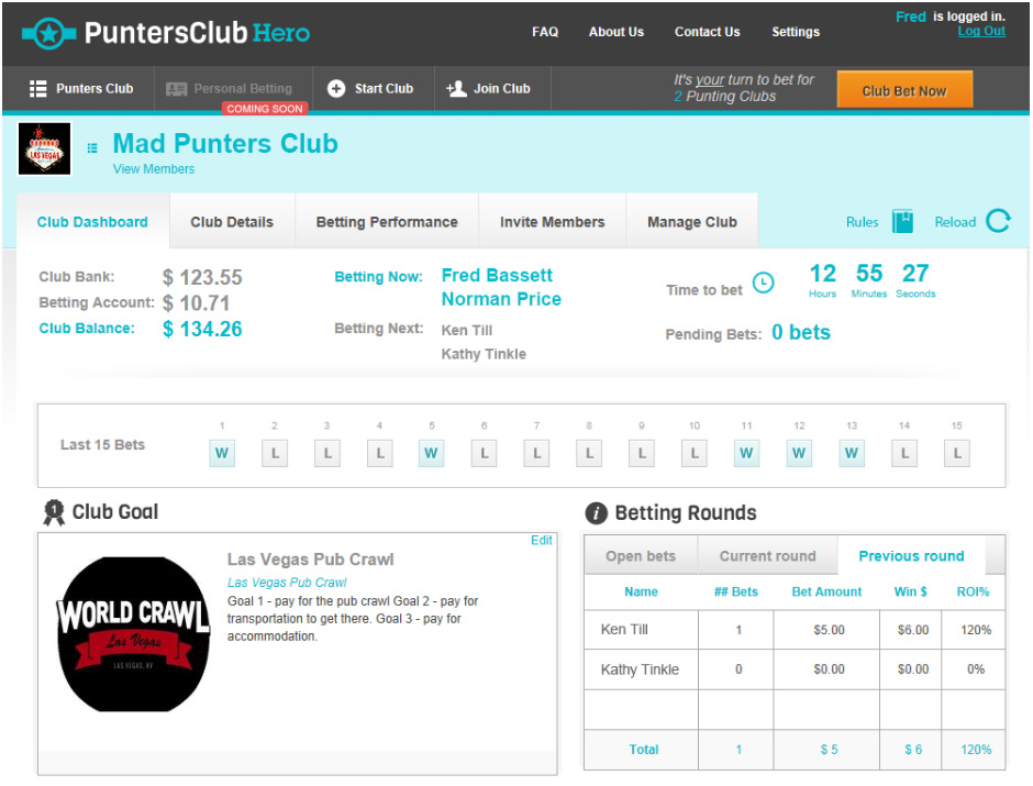 Club Dashboard